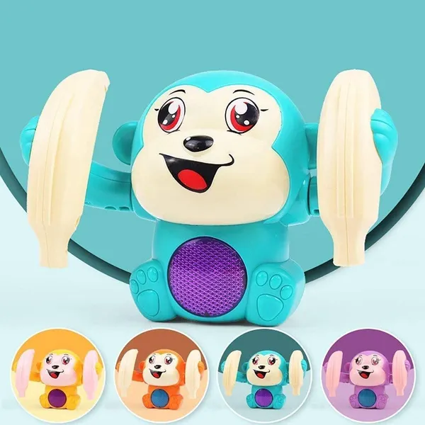 Multicolor_Dancing_Monkey_Musical_Toy__Interactive_Spinning_&_Rolling_Baby_Toy_With_Lights,_Music,_Motion_Sensor_&_Voice_Control__Fun_Learning_Toy_For_Toddlers_&_Kids