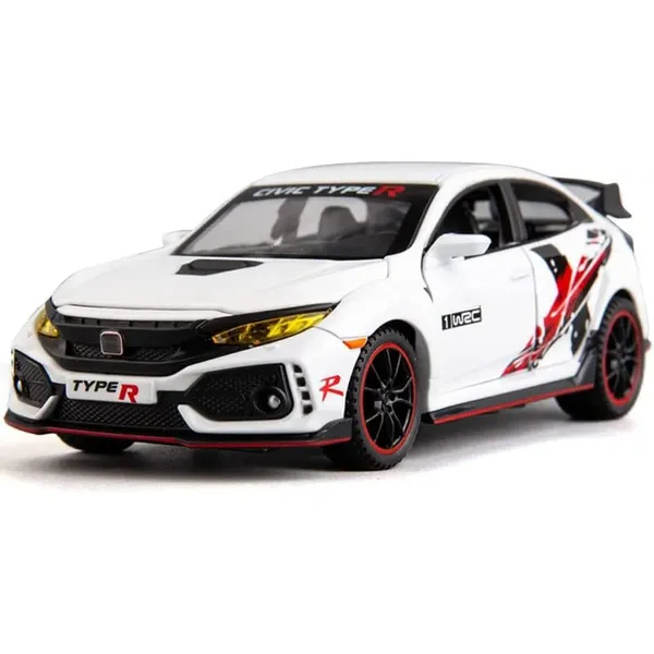 1:32_Diecast_Civic__Metal_Car|_Model_R_Toy_Pull_Back_Car_|_Openable_Doors_with_Light_Sound_for_Kids_Multicolor_(As_per_availability)