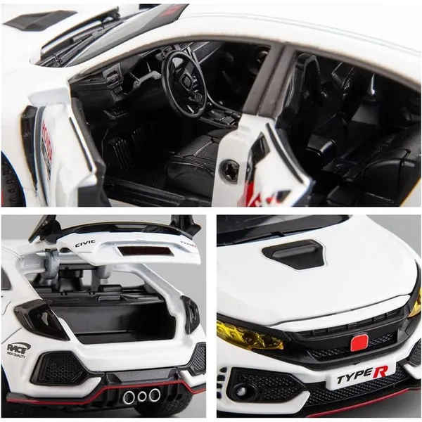 1:32_Diecast_Civic__Metal_Car|_Model_R_Toy_Pull_Back_Car_|_Openable_Doors_with_Light_Sound_for_Kids_Multicolor_(As_per_availability)