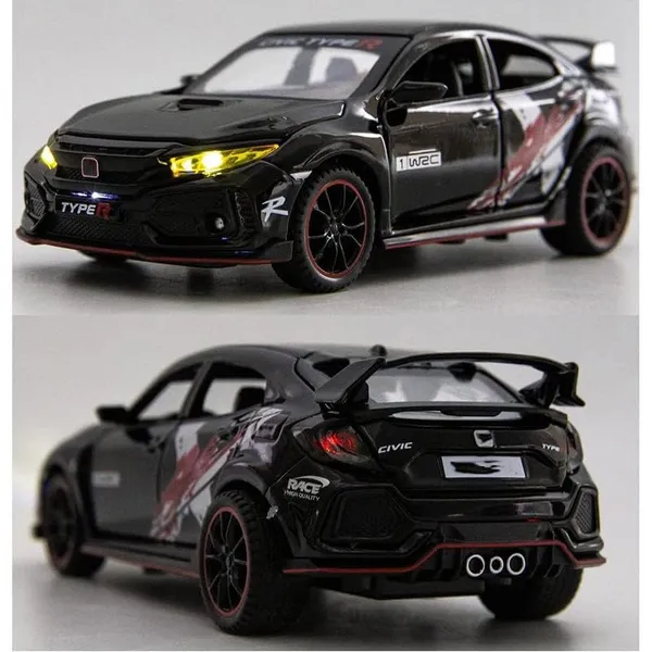 1:32_Diecast_Civic__Metal_Car|_Model_R_Toy_Pull_Back_Car_|_Openable_Doors_with_Light_Sound_for_Kids_Multicolor_(As_per_availability)