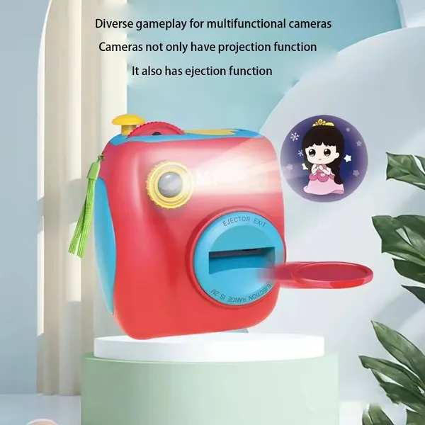 New_Design_Shooting_and_Projection_Multifunctional_Children's_Camera_Fun_Toy_3+_Mini_Camera_(_Multicolour_)