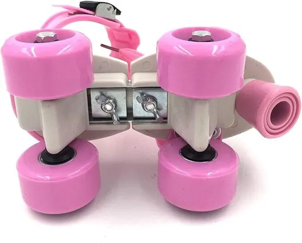 Pink_Adjustable_Pink_Roller_Skates_For_Girls__Kids'_Inline_Skating_With_Front_Brake,_Perfect_For_Ages_4+_(Size_5-12_Uk)