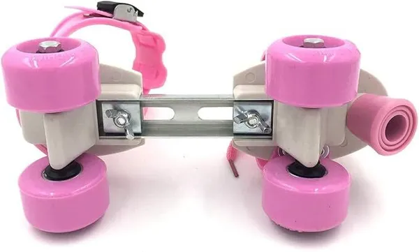 Pink_Adjustable_Pink_Roller_Skates_For_Girls__Kids'_Inline_Skating_With_Front_Brake,_Perfect_For_Ages_4+_(Size_5-12_Uk)