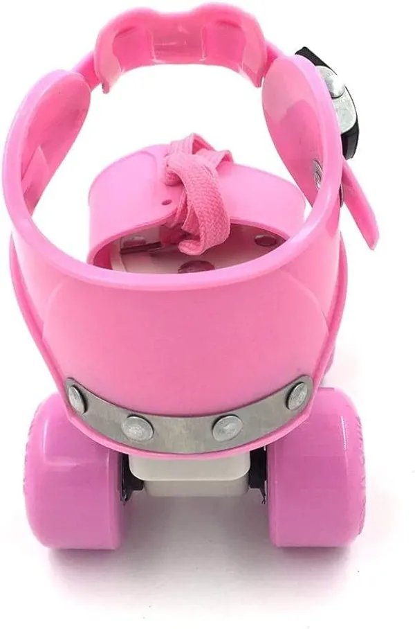 Pink_Adjustable_Pink_Roller_Skates_For_Girls__Kids'_Inline_Skating_With_Front_Brake,_Perfect_For_Ages_4+_(Size_5-12_Uk)
