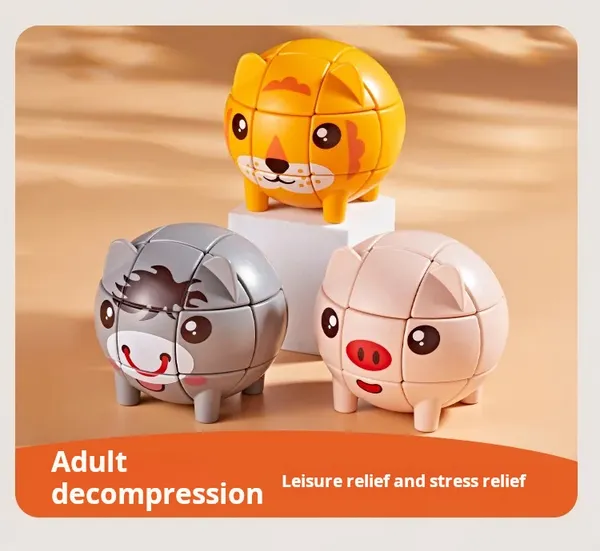 Q_Cute_Animal_Rubik's_Cube_–_3D_Puzzle_Toy_(_Multicolour_As_per_availability_)