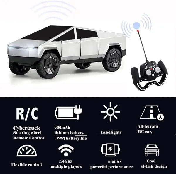 1:14_Scale_Cyber_Truck_Remote_Control_Car_All-Terrain_High_Speed_Racing_Cybertruck_RC_Car_2.4GHz_with_Rechargeable_Battery_for_Boys_5_7_Years_Birthday_Gift_Multicolor_(_As_per_availability_)