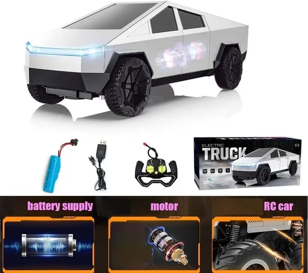 1:14_Scale_Cyber_Truck_Remote_Control_Car_All-Terrain_High_Speed_Racing_Cybertruck_RC_Car_2.4GHz_with_Rechargeable_Battery_for_Boys_5_7_Years_Birthday_Gift_Multicolor_(_As_per_availability_)
