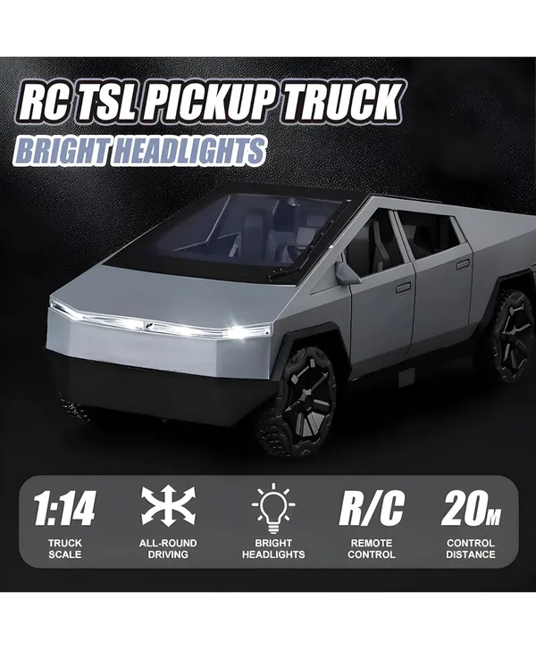 1:14_Scale_Cyber_Truck_Remote_Control_Car_All-Terrain_High_Speed_Racing_Cybertruck_RC_Car_2.4GHz_with_Rechargeable_Battery_for_Boys_5_7_Years_Birthday_Gift_Multicolor_(_As_per_availability_)