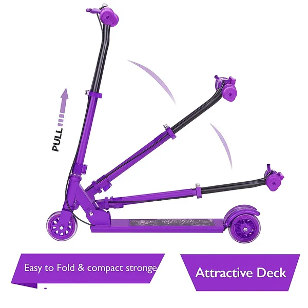 Runner_Scooter_–_Foldable_3-Wheel_Kids_Kick_Scooter_for_Boys_&_Girls_(Purple)