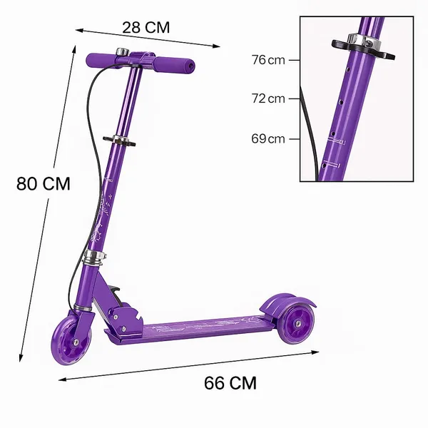 Runner_Scooter_–_Foldable_3-Wheel_Kids_Kick_Scooter_for_Boys_&_Girls_(Purple)