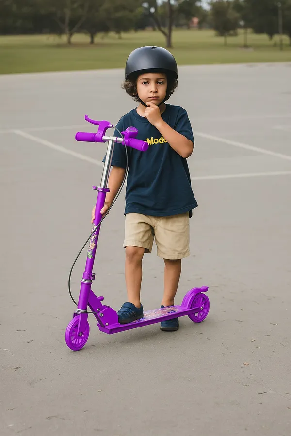 Runner_Scooter_–_Foldable_3-Wheel_Kids_Kick_Scooter_for_Boys_&_Girls_(Purple)