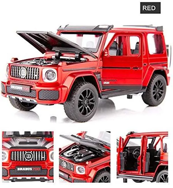 1:32_Scale__BRABUS_700_Mercedes_AMG_G63_Model_Car__Luxury_Collectible_Toy_With_Openable_Hood,_Lights_&_Sound_|_Pull_Back_Vehicle_For_Adults_&_Kids(Color_as_per_availability)