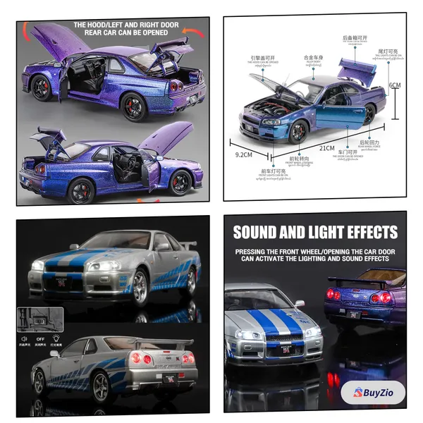 1:32_Scale_Nissan_Skyline_Gt-R_R34_Diecast_Model_Car__Alloy_Metal_Toy_With_Sound,_Lights_&_Pull-Back_Action_Collectible_Sports_Car_(Color_as_per_availability)
