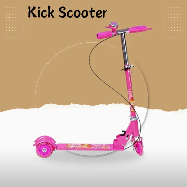 Pink_Three-Wheeled_Kids_Foldable_Scooter_Tricycle_For_Fun_In_The_Indoors_And_Outside