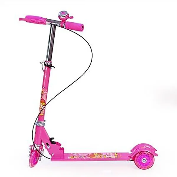 Pink_Three-Wheeled_Kids_Foldable_Scooter_Tricycle_For_Fun_In_The_Indoors_And_Outside