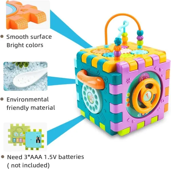 Multicolor_6-In-1_Baby_Activity_Cube__Educational_Learning_Toy_For_Toddlers_18M+_|_Sensory,_Motor_Skills_&_Puzzle_Play
