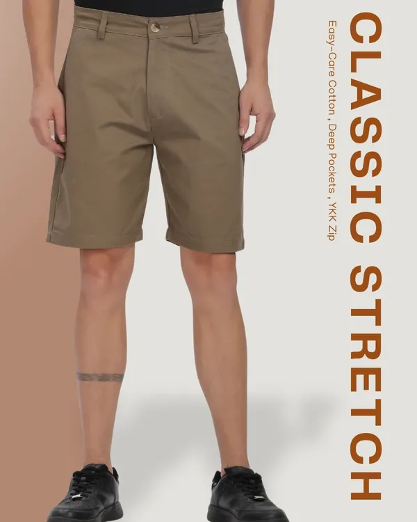 Olive_Brown_Cotton_Chino_Regular_Fit_Shorts_For_Men