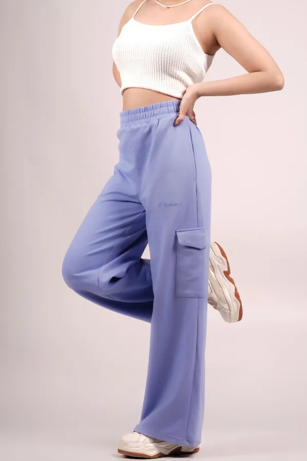 Blue_Cornflower_Wide_Leg_Cargos_For_Women