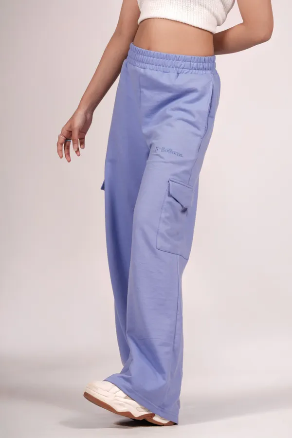 Blue_Cornflower_Wide_Leg_Cargos_For_Women