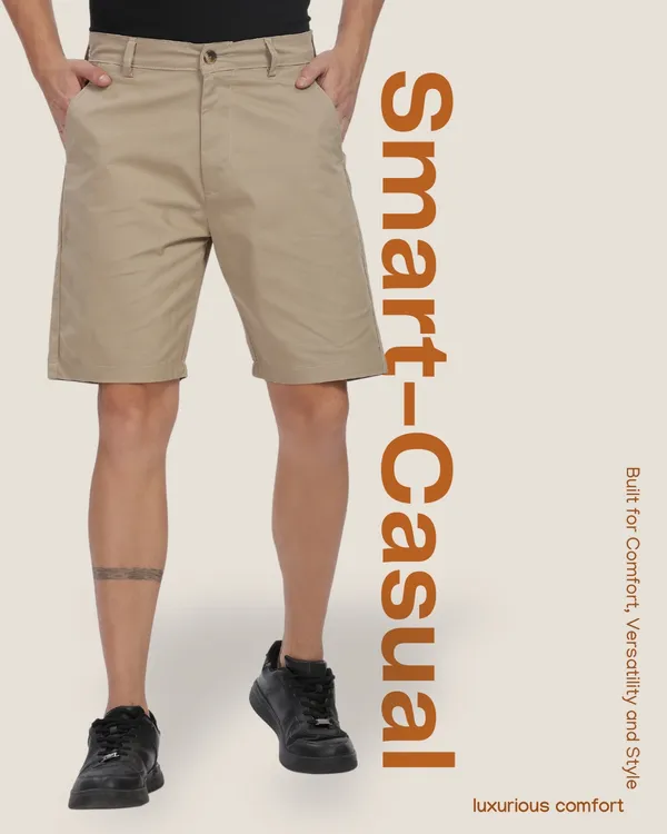 Beige_Cotton_Chino_Regular_Fit_Shorts_For_Men