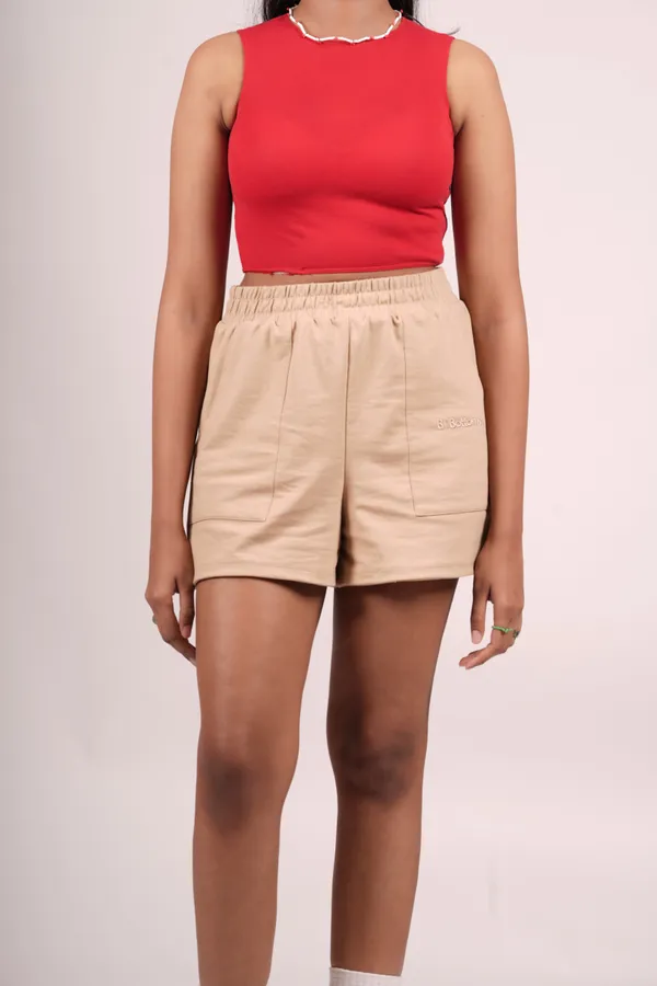 Beige_Everyday_Shorts_For_Women
