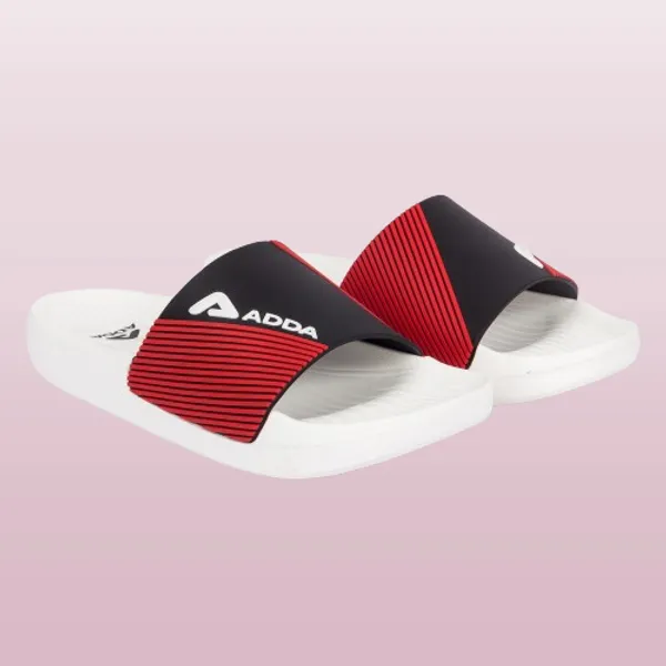 White_&_Black_Lightweight_Trendy_Design_EVA_Stripes_Slide_For_Men