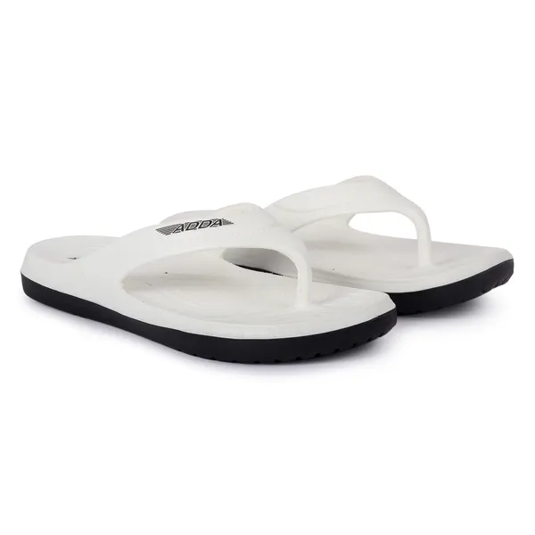 White_&_Black_Lightweight_Trendy_Design_EVA_Solid_Thong_Flip-Flop_For_Men
