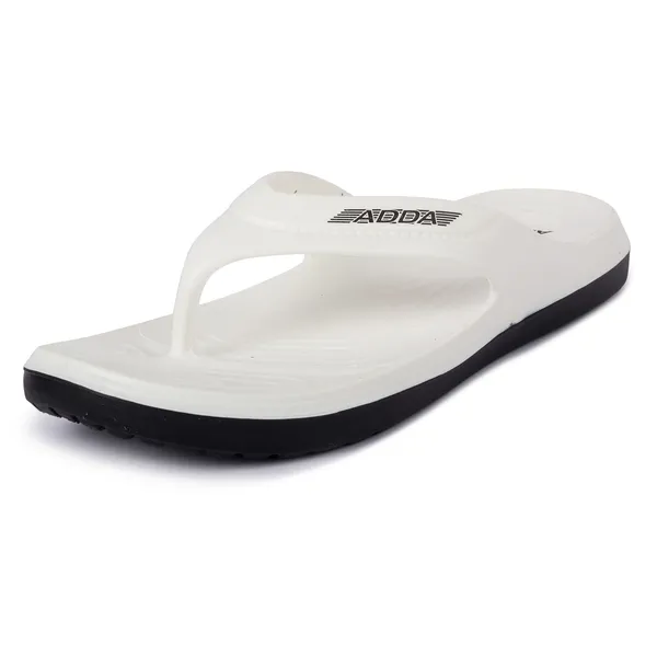 White_&_Black_Lightweight_Trendy_Design_EVA_Solid_Thong_Flip-Flop_For_Men