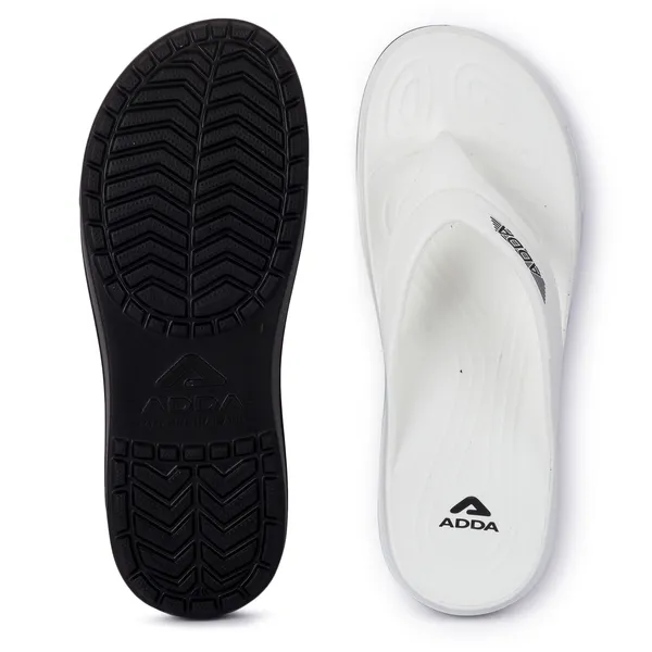White_&_Black_Lightweight_Trendy_Design_EVA_Solid_Thong_Flip-Flop_For_Men