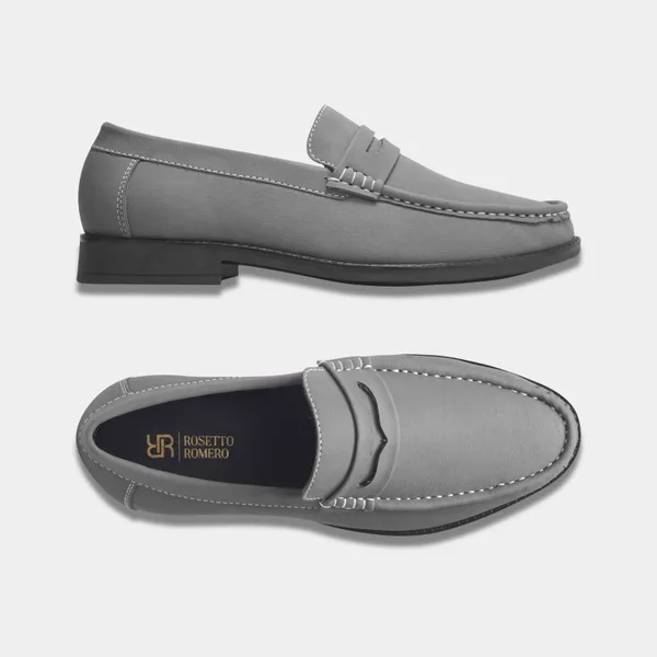 Rosetto_Romero_Charls_Suede_Loafers_Grey_For_Men