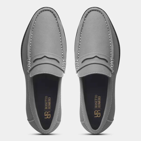 Rosetto_Romero_Charls_Suede_Loafers_Grey_For_Men