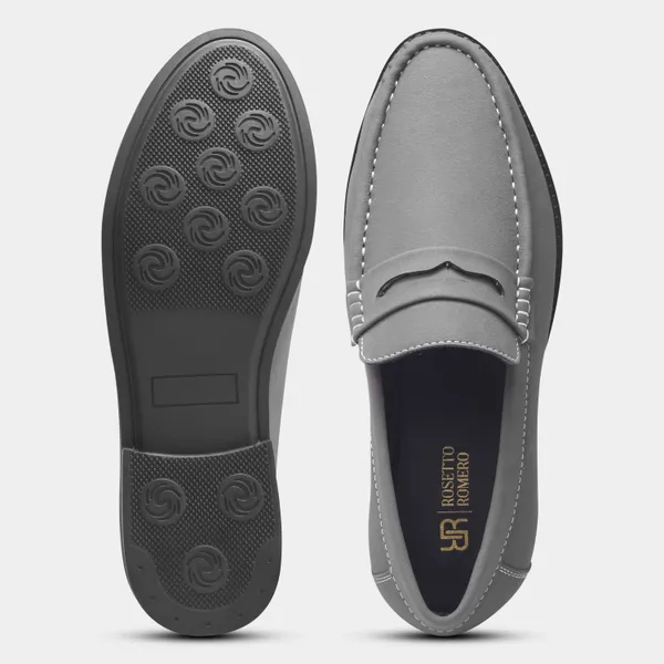 Rosetto_Romero_Charls_Suede_Loafers_Grey_For_Men
