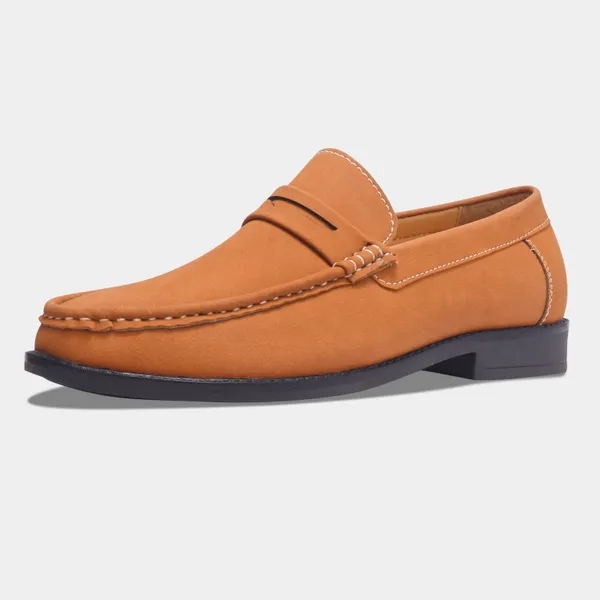 Rosetto_Romero_Charls_Suede_Loafers_Tan_For_Men