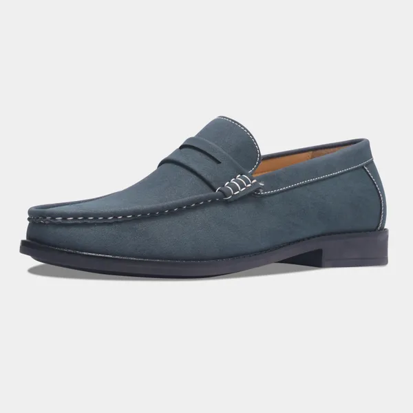 Rosetto_Romero_Charls_Suede_Loafers_Blue_For_Men