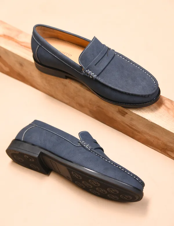 Rosetto_Romero_Charls_Suede_Loafers_Blue_For_Men