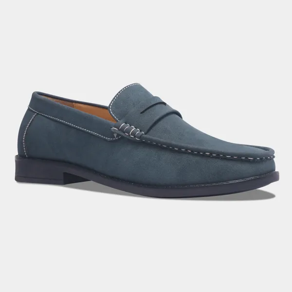 Rosetto_Romero_Charls_Suede_Loafers_Blue_For_Men