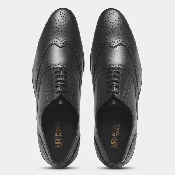 Rosetto_Romero_Alpha_Refined_Craftsmanship_Black_Lace-Up_Brogue_Shoes_For_Men