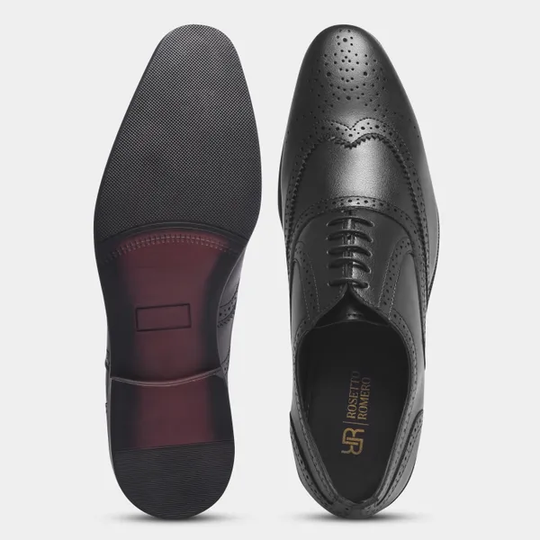 Rosetto_Romero_Alpha_Refined_Craftsmanship_Black_Lace-Up_Brogue_Shoes_For_Men