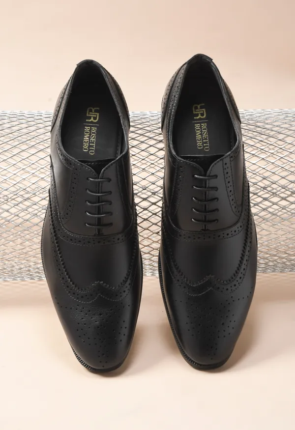 Rosetto_Romero_Alpha_Refined_Craftsmanship_Black_Lace-Up_Brogue_Shoes_For_Men