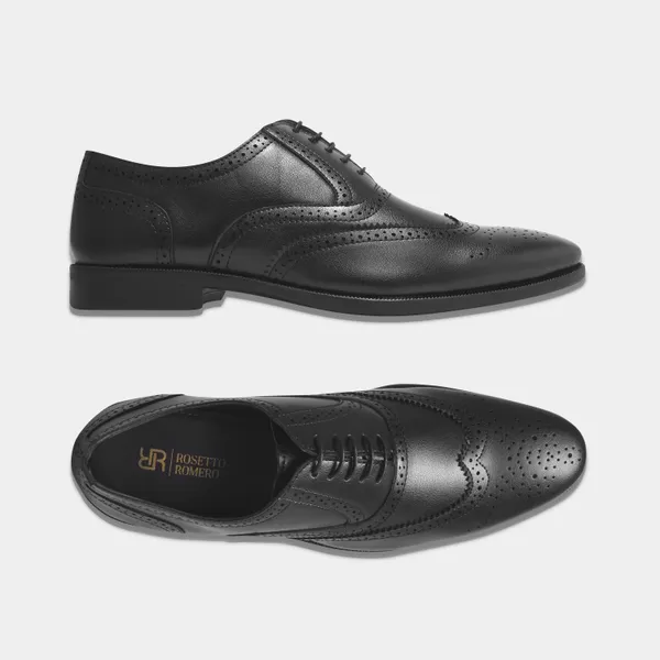Rosetto_Romero_Alpha_Refined_Craftsmanship_Black_Lace-Up_Brogue_Shoes_For_Men