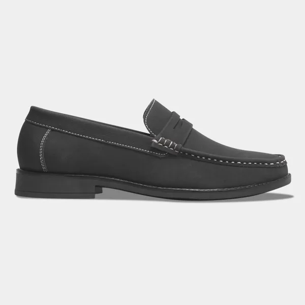Rosetto_Romero_Charls_Suede_Loafers_Black_For_Men
