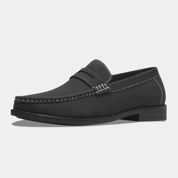 Rosetto_Romero_Charls_Suede_Loafers_Black_For_Men