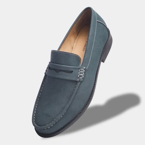 Rosetto_Romero_Charls_Suede_Loafers_Blue_For_Men