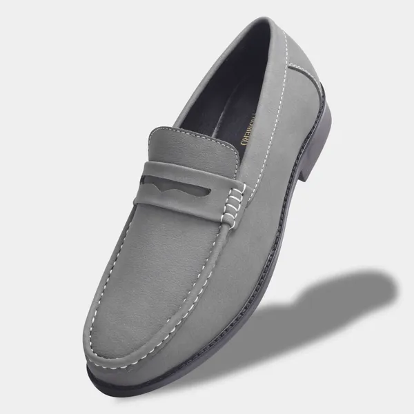 Rosetto_Romero_Charls_Suede_Loafers_Grey_For_Men