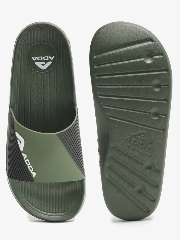 Olive_&_Black_Lightweight_Trendy_Design_EVA_Stripes_Slide_For_Men
