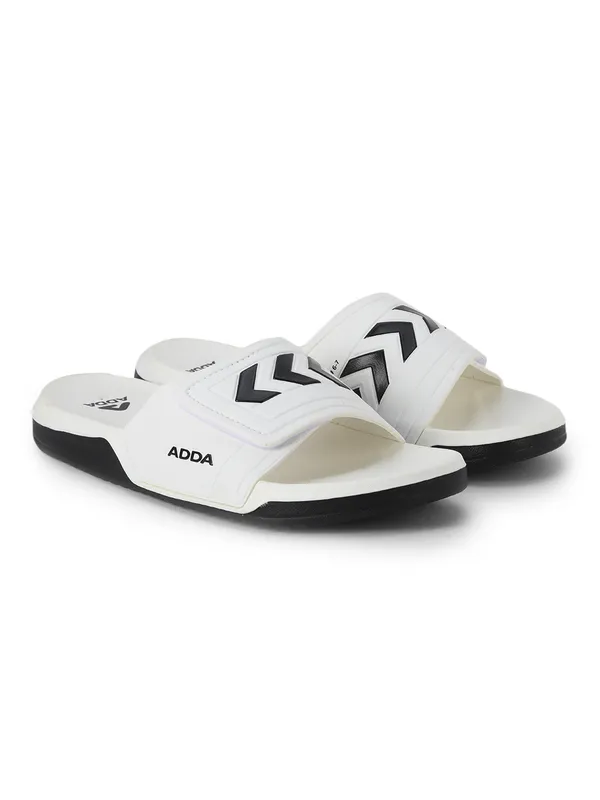 White_Lightweight_Trendy_Design_EVA_Colour-Block_Slide_For_Men