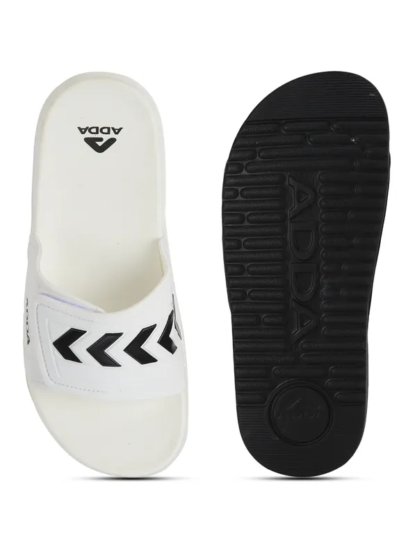 White_Lightweight_Trendy_Design_EVA_Colour-Block_Slide_For_Men