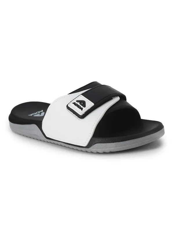 Black_&_White_Lightweight_Trendy_Design_EVA_Colour-Block_Slide_For_Men