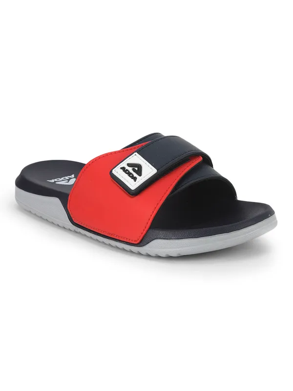 Navy_&_Red_Lightweight_Trendy_Design_EVA_Colour-Block_Slide_For_Men