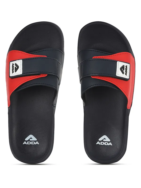 Navy_&_Red_Lightweight_Trendy_Design_EVA_Colour-Block_Slide_For_Men